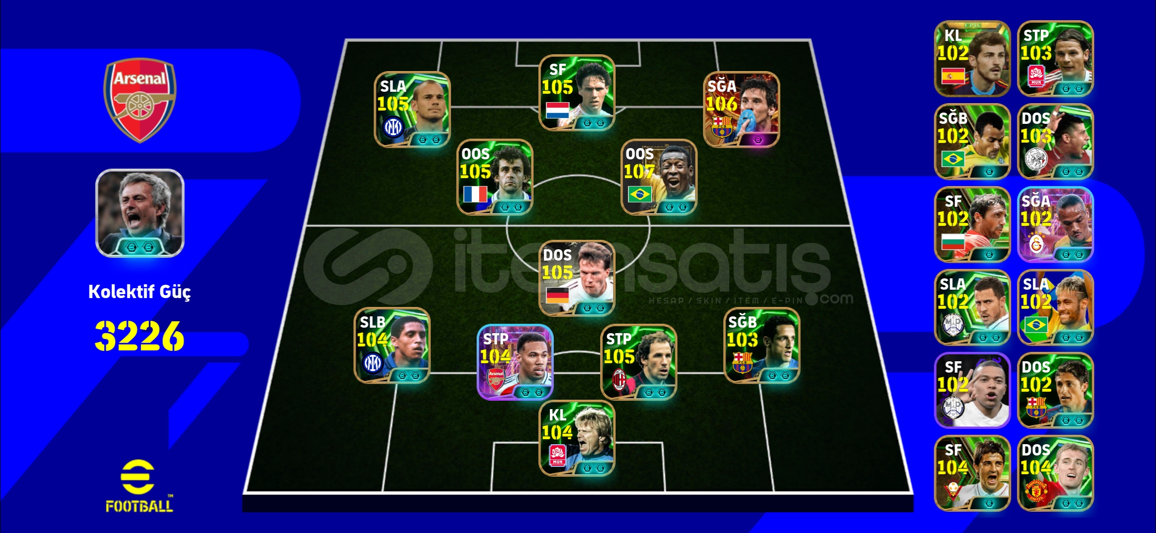 ✨3226✨107 pele 105 sneijder 105 platini bombacı ✨3226✨107 pele 105 sneijder 105 platini bombacı