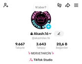 3643 Takipçili LİVELI Tiktok Hesabı