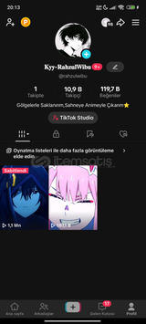⚡ 10.9K Takipçili Aktif Anime TikTok Hesabı