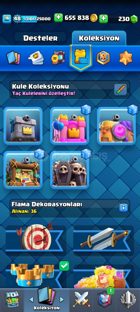 15K KUPA HESAP CLASH ROYALE 48 LEVEL 6 YILLIK