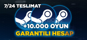 10K+ Oyunlu Steam Hesabı | %100 Garantili | 7/24