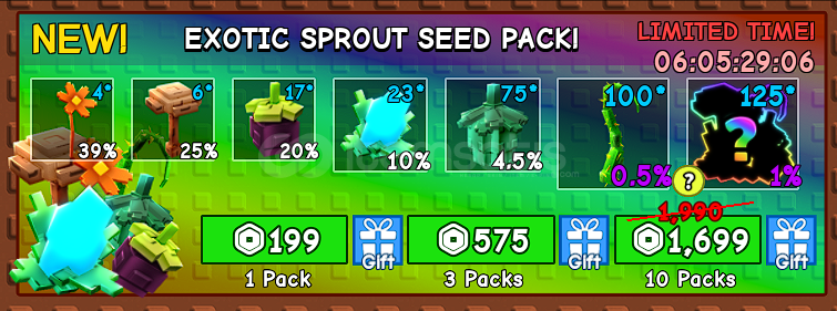 Grow A Garden 10x Exotic Sprout Seed Pack Grow A Garden 10x Exotic Sprout Seed Pack