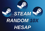 10X STEAM RANDOM HESAP (OYUN GARANTİLİ)