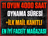 ☘️11 OYUN 4000+ SAATLİ❤️FACEİT HAZIR☘️+İLK MAİL