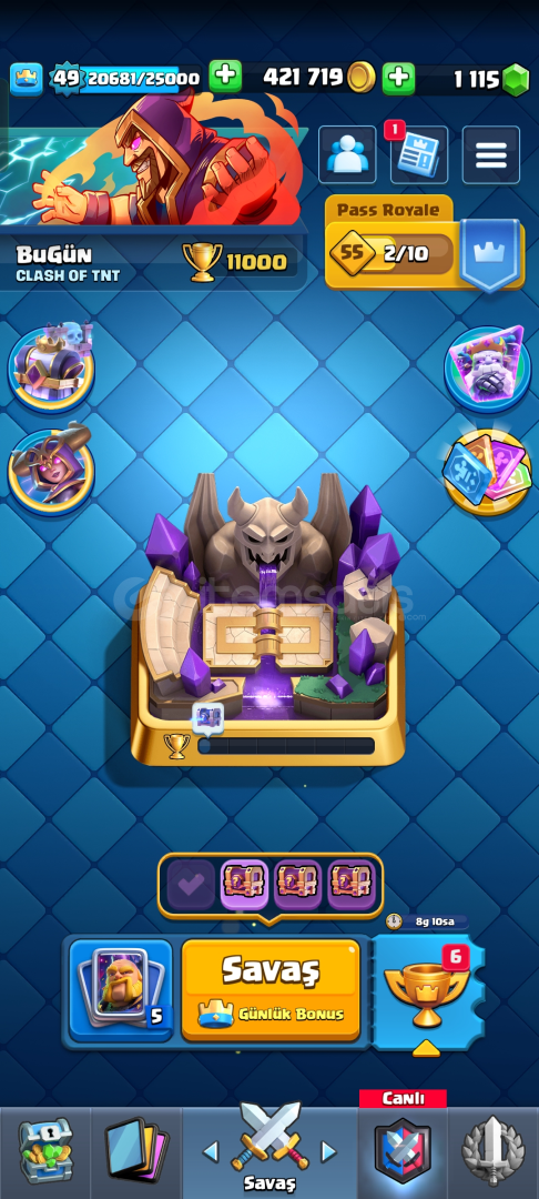 11.000 kupa clash royale ve 11 full coc hesabı  11.000 kupa clash royale ve 11 full coc hesabı