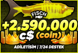 ⭐[112.700KG RGB!]⭐FİSCH +2M/2.590.000 C$ ✅HIZLI