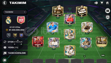 117 Gen 10.5 milyar coins 180k Cevherli hesap