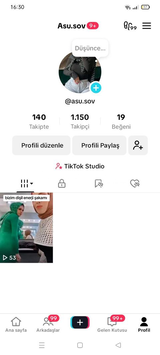 1.1k tiktok hesabı