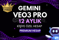 12 AYLIK GEMİNİ PRO - VEO3 ✅ 