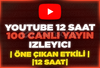 ⭐️[12 SAAT] 100 YOUTUBE CANLI YAYIN İZLEYİCİ⭐️