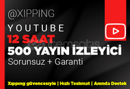 12 SAAT | 500 CANLI İZLEYİCİ YOUTUBE 