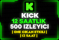 ⭐️[12 SAAT] 500 KİCK CANLI YAYIN İZLEYİCİ⭐️
