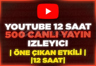 ⭐️[12 SAAT] 500 YOUTUBE CANLI YAYIN İZLEYİCİ⭐️