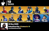 12 Skin 1000 V-Bucks Mailli!