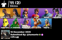 11 Skin Travis Scott Ömürlük Mail Değişen