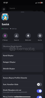 1200 kişilik 3 takviyeli Discord Sunucusu