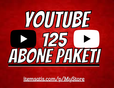 125 Youtube Türk [30 Gün Telafi] Abone Paketi