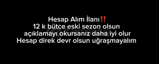 12k civarı bütce var eski sezon olsun 12k civarı bütce var eski sezon olsun