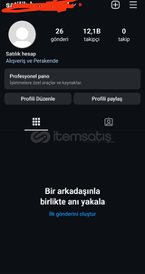 12k takipçili Instagram hesabı