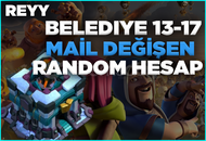 ⭐13-17 Seviye Belediye Mail Değişen Hesaplar⭐