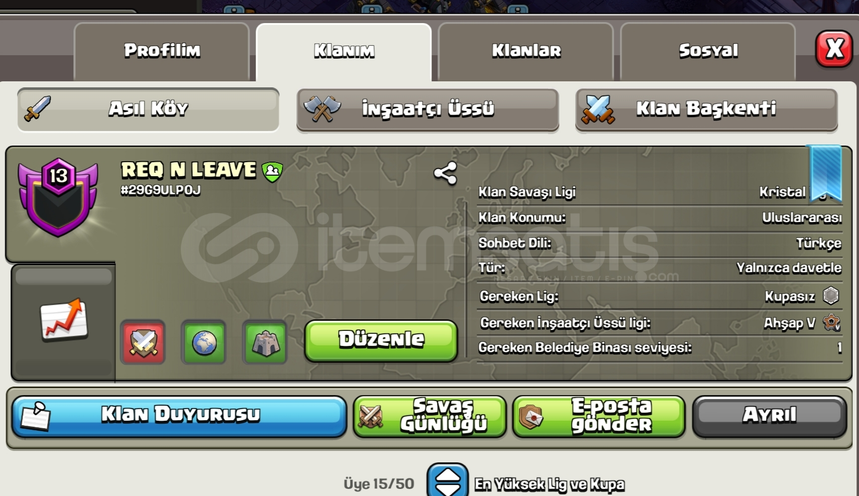 13 Seviye Bağış Klanı