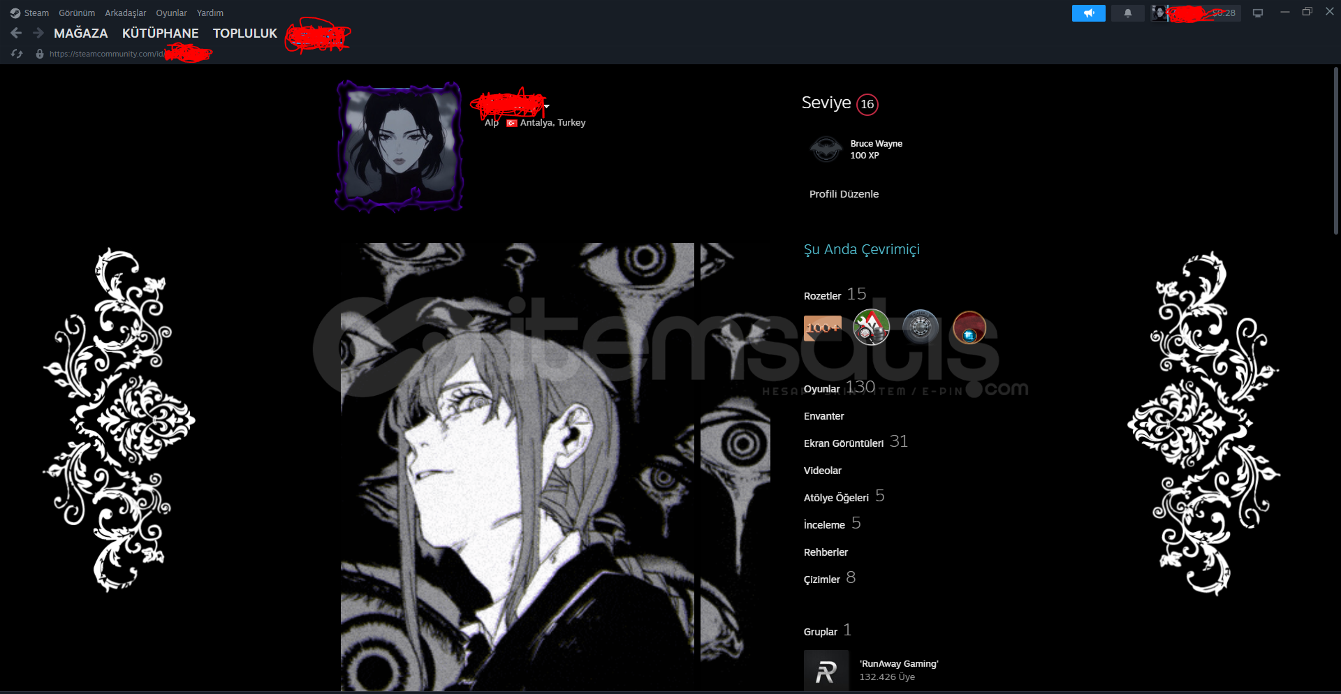 130 OYUNLU Steam Hesap PAZARLIK YAPILIR DM 130 OYUNLU Steam Hesap PAZARLIK YAPILIR DM