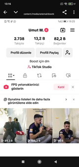 13000 TAKİPÇİLİ 83beğeni CANLİ YAYIN AÇIK HESAP