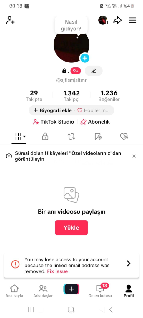 1342 TAKİPCİLİ TİKTOK HESABI 1342 TAKİPCİLİ TİKTOK HESABI