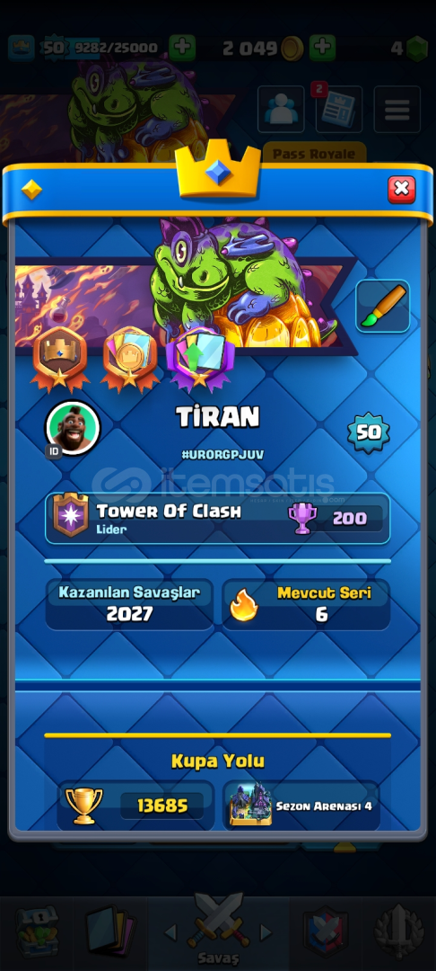 14k 8 evrimli 50lvl kendi klanı olan hesap 14k 8 evrimli 50lvl kendi klanı olan hesap