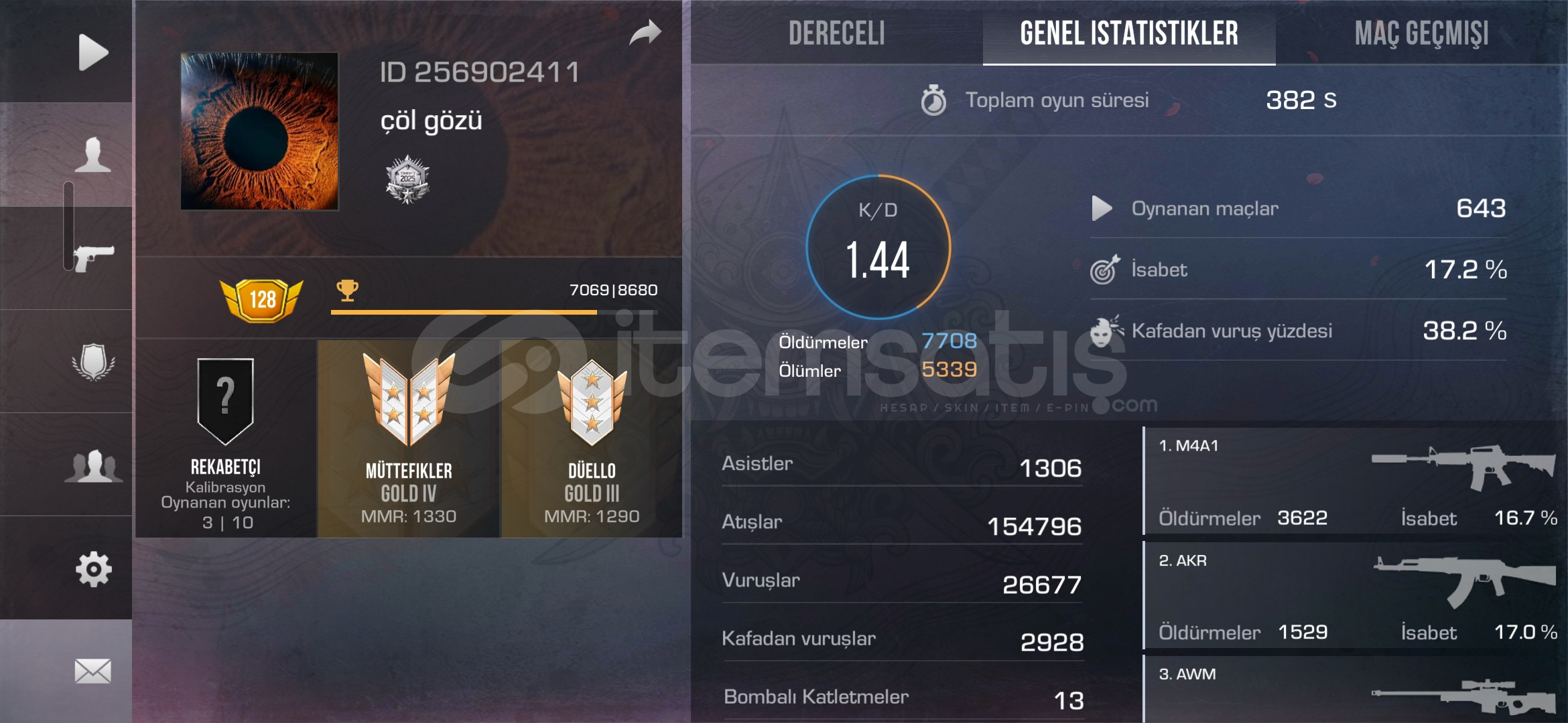 13k değerinde hesap ve 300 gold var hesapta