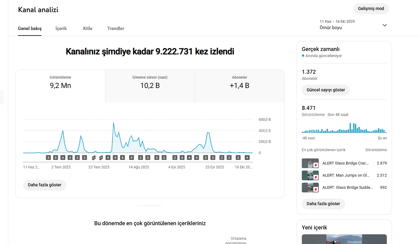 1.3K ORGANİK ABONELİ YABANCI KANAL.  1.3K ORGANİK ABONELİ YABANCI KANAL.