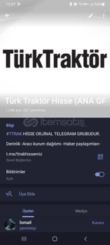1.3K Türk Traktör hisse grubu Satılık