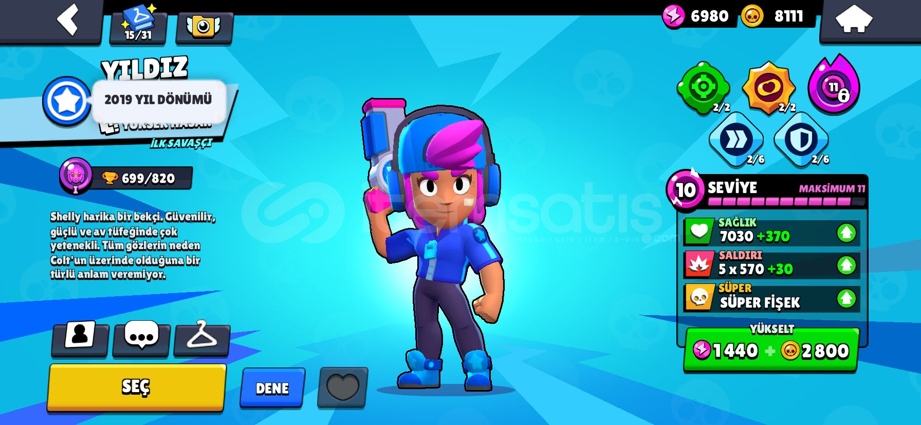 140 SKİNLİ 83 KARAKTERLİ ESKİ HESAP