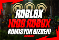 ⭐(1429) 1000 Robux ⭐ KOMİSYON BİZDEN ⭐