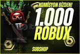 ⭐ (1429) 1000 Robux + KOMİSYON BİZDEN ⭐