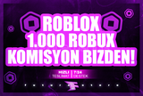 ⭐(1429) 1000 Robux + KOMİSYON BİZDEN ⭐