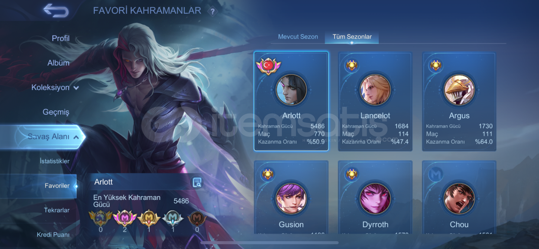 144 Skinli MLBB Hesap | Naruto & HunterxHunter 144 Skinli MLBB Hesap | Naruto & HunterxHunter