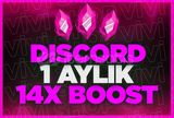 14x 1 Aylık Boost Discord TR/EU+ GARANTİ