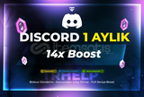 14x Boost | 1 Aylık - Botsuz | Discord