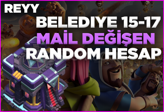 ⭐15-17 Seviye Belediye Mail Değişen Hesaplar⭐ ⭐15-17 Seviye Belediye Mail Değişen Hesaplar⭐
