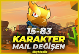⭐️[15-88 KARAKTER] GARANTİ MAİL DEĞİŞEN + OTO⭐️