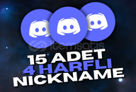 ✨15 Adet 4 Harfli Nickname + Telafi✨