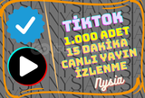 15 DK 1000 Adet Canlı Yayın İzleyicisi ⭐