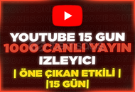 ⭐️[15 GÜN] 1000 YOUTUBE CANLI YAYIN İZLEYİCİ⭐️