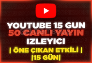⭐️[15 GÜN] 50 YOUTUBE CANLI YAYIN İZLEYİCİ⭐️