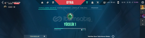 15 k yatırma gecmisi olan mainlemelik hesap.