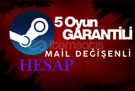 ⭐+5 OYUN GARANTİLİ MAİL DEĞİŞENLİ STEAM HESABI