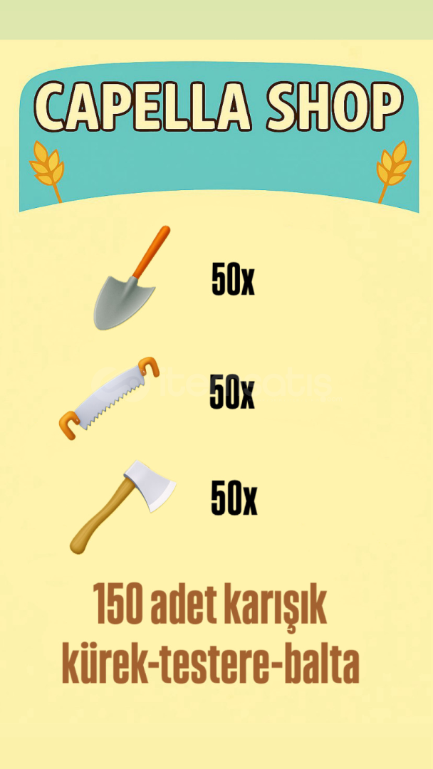 150 adet karışık kürek-testere-balta 150 adet karışık kürek-testere-balta