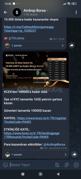 1500 Aboneli Airdrop Kanalı 