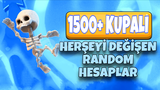 1500+ KUPALI RANDOM HERŞEYİ DEĞİŞEN HESAPLAR